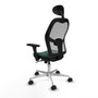 Piqueras y Crespo Chaise de Bureau avec Appui-tête 3D086N1 Vert