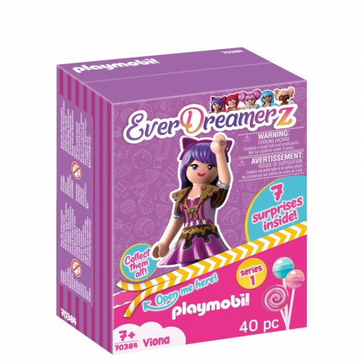 Playmobil Everdreamerz Viona Candy World - Figurine avec 7 surprises et accessoires, à partir de 7 ans