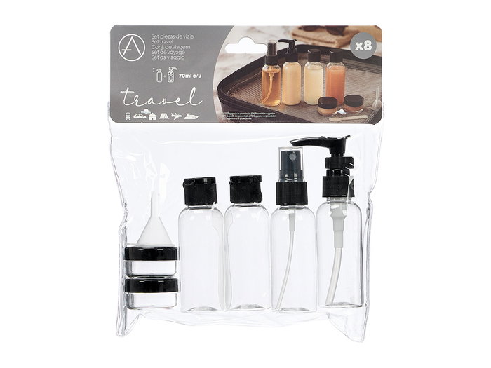ARTE REGAL Set de voyage 8 pièces assorti