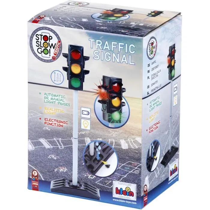 KLEIN Feu Tricolore Electronique avec Fonctionnement Manuel et Automatique - Jouet Educatif Signalisation 2990