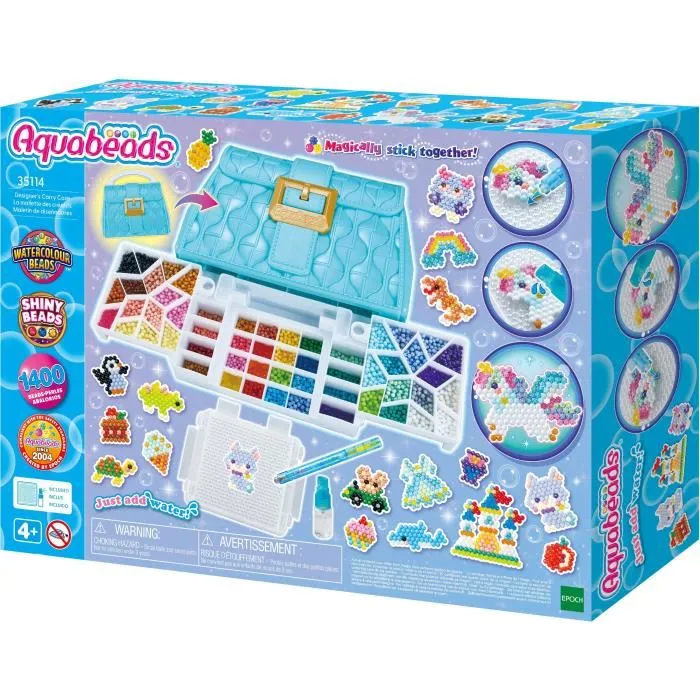 Aquabeads - La Mallette des Créatifs - AQUABEADS - Coffret Créatif avec 1400 Perles à Eau pour Enfants à Partir de 4 Ans - Loisir Artistique et Manuel Aquabeads - La Mallette des Créatifs - AQUABEADS - Coffret Créatif avec 1400 Perles à Eau pour Enfants à Partir de 4 Ans - Loisir Artistique et Manuel