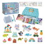 Epoch - Coffret créateur de bijoux avec 1400 perles - Mallette de rangement, pinceau double pointe, spray et gabarits de motifs (Licorne, dinosaure) - Langues: Espagnol, Portugais