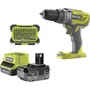 Ryobi Perceuse-visseuse à percussion sans fil 18V ONE+ 50 Nm, 13 mm, 2 vitesses, variateur, batterie 4.0 Ah, chargeur, sac R18PD3-140SA