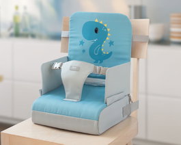KioKids Chaise haute de voyage Dinosaure Bleu
