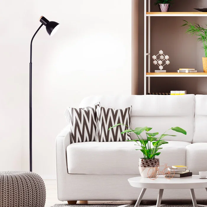 Lampe sur pied Tom SKD-F010-B, Style Nordique, Design Moderne, Culot E27