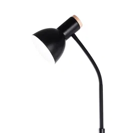 Tom Lampe de Sol Rectiligne - Design Nordique Élégant pour Salon et Chambre - Acier Inoxydable Noir avec Douille E27 LED - Réf. SKD-F010-B
