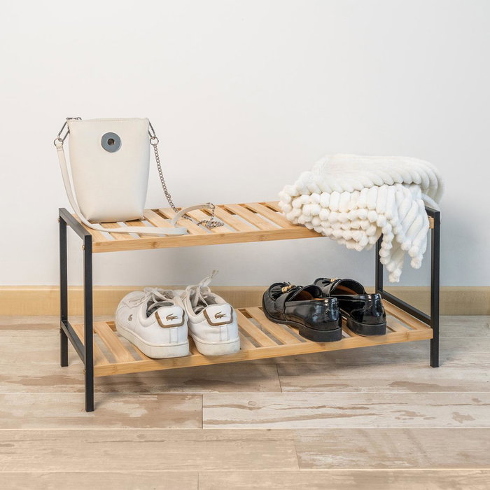 Vinthera Meuble à Chaussures Moa Bois Métal 69x24,5x31 cm (6 Unités)