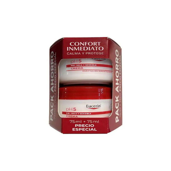 Eucerin Pack Crème Peaux Sensibles PH5 2 x 75 ml