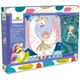 Sycomore - Coffret créatif Contes magiques - 12 tableaux à gratter et à décorer avec paillettes - 8 tubes, feuilles métalliques, spatule - Loisir enfant dès 7 ans