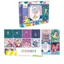 Sycomore - Coffret créatif Contes magiques - 12 tableaux à gratter et à décorer avec paillettes - 8 tubes, feuilles métalliques, spatule - Loisir enfant dès 7 ans