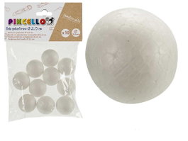 PINCELLO Jeu de 10 billes en polystyrène de 2,5 cm