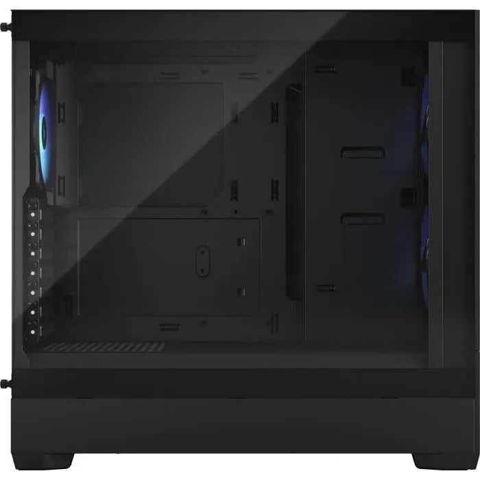 Fractal Design Pop Air RGB Black TG FD-C-POR1A-06 - Boîtier PC ATX Noir avec 3 Ventilateurs RGB, Contrôleur, Port USB 3.1 Type-C, Support Radiateurs