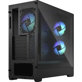 Fractal Design Pop Air RGB Black TG FD-C-POR1A-06 - Boîtier PC ATX Noir avec 3 Ventilateurs RGB, Contrôleur, Port USB 3.1 Type-C, Support Radiateurs