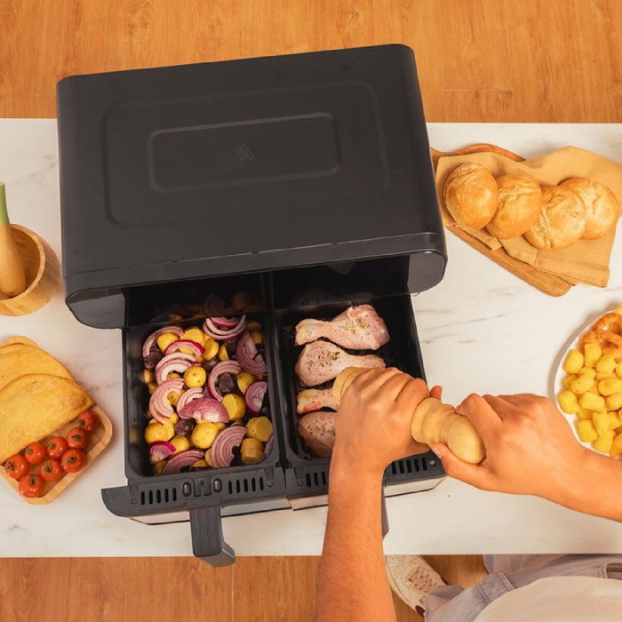 Friteuse à Air Cecotec Cecofry Advance 9000 Inox 2800 W 9 L 2 x 4,5 L