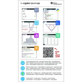 Texas Instruments TI-Nspire CX CAS II-T - Calculatrice graphique couleur avec CAS, Python et logiciel - Écran 3,2 pouces - Noir