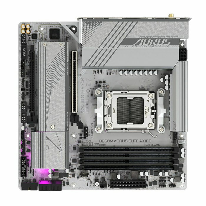 GIGABYTE B650M AORUS ELITE AX ICE White Micro ATX