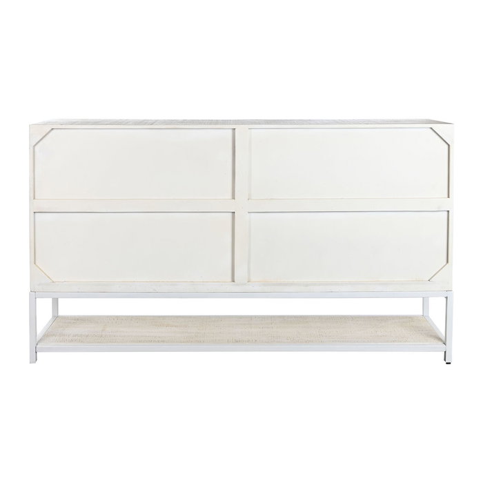 Buffet DKD Home Decor Blanc Métal Bois de manguier 170 x 45 x 100 cm Buffet DKD Home Decor Blanc Métal Bois de manguier 170 x 45 x 100 cm