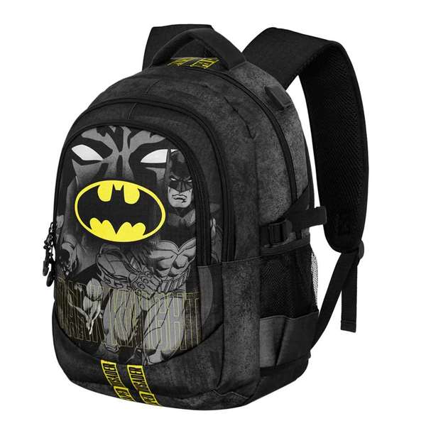 Karactermania Mochila Batman Run Plus Fan Caped - Grande capacité, port USB, matériau Ripstop résistant - 44 x 34 x 21 cm