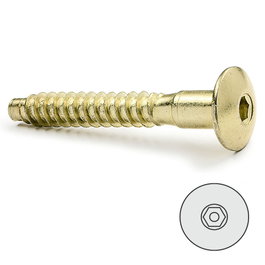 DUVER Tornillo autorroscante embellecedor Allen, diamètre 7, finition latonée