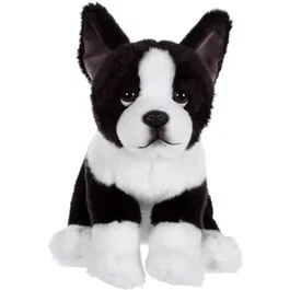 GIPSY TOYS Peluche Chien Bouledogue Français Assis, Peluche réaliste, 25 cm