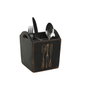 Home ESPRIT Panier à couverts Blanc Noir Bois d'épicéa