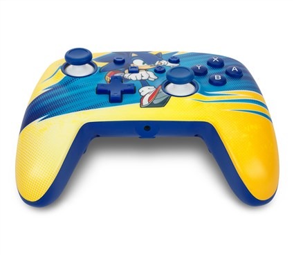 PowerA NSGP0202-01 Manette Améliorée avec Câble pour Nintendo Switch - Sonique Impulsion, 2 Boutons Programmable, Analogues Antifriction, Câble USB-C 3m
