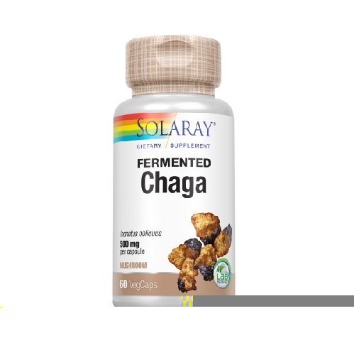 SOLARAY Chaga Fermenté 500 mg 60 Capsules SOLARAY Chaga Fermenté 500 mg 60 Capsules