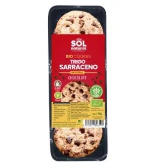 Solnatural Cookies bio au sarrasin et chocolat 170 g Solnatural Cookies bio au sarrasin et chocolat 170 g