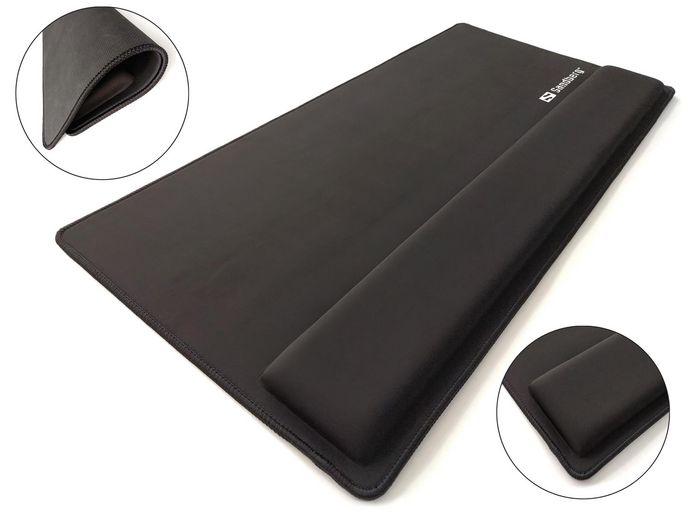 Sandberg Desk Pad Pro XXL - Tapis de bureau ergonomique antidérapant avec repose-poignet pour clavier et souris Sandberg Desk Pad Pro XXL - Tapis de bureau ergonomique antidérapant avec repose-poignet pour clavier et souris