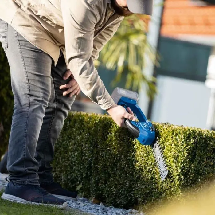 Scheppach C-HTGS200-X - Taille-haie et Coupe-bordures 2en1 sans fil 20V - Lame en acier trempé