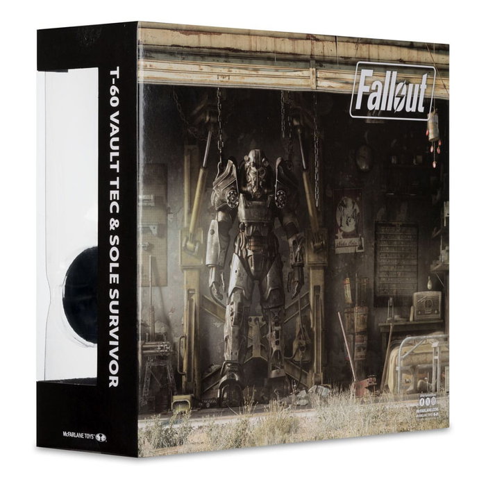 Fallout 4 pack 2 statuettes T-60 Vault Tec & Sole Survivor 18 cm