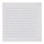 Edm Grille de ventilation carrée avec bouchons et moustiquaire 150x150x7 mm ABS blanc