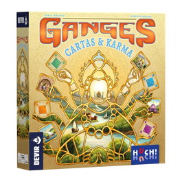 Devir Jeu de Société Ganges Cartes et Karma – Jeu de Cartes Stratégique Eurogame pour 2 à 4 Joueurs, à partir de 12 Ans, Version Française