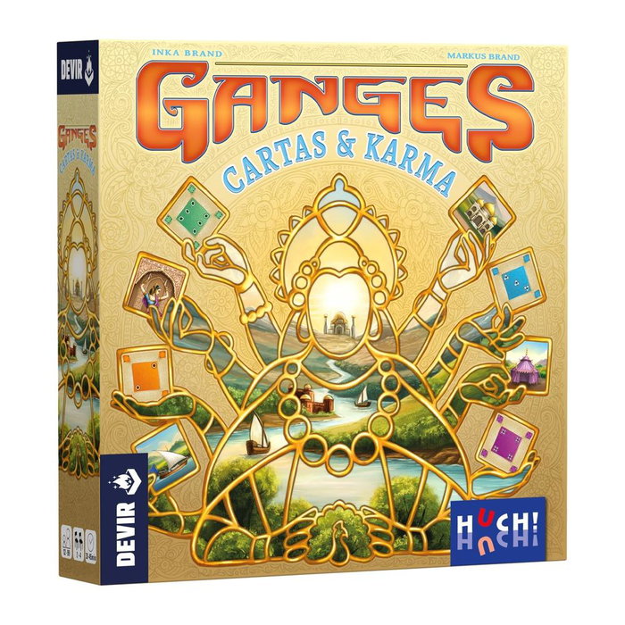 Devir Jeu de Société Ganges Cartes et Karma – Jeu de Cartes Stratégique Eurogame pour 2 à 4 Joueurs, à partir de 12 Ans, Version Française Devir Jeu de Société Ganges Cartes et Karma – Jeu de Cartes Stratégique Eurogame pour 2 à 4 Joueurs, à partir de 12 Ans, Version Française