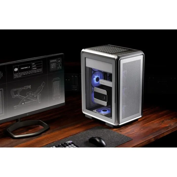 Cooler Master MasterFrame 400 Mesh Silver MF400M-SHNN-S00 Boîtier PC Gaming Micro-ATX Mini-ITX Cooler Master MasterFrame 400 Mesh Silver MF400M-SHNN-S00 Boîtier PC Gaming Micro-ATX Mini-ITX