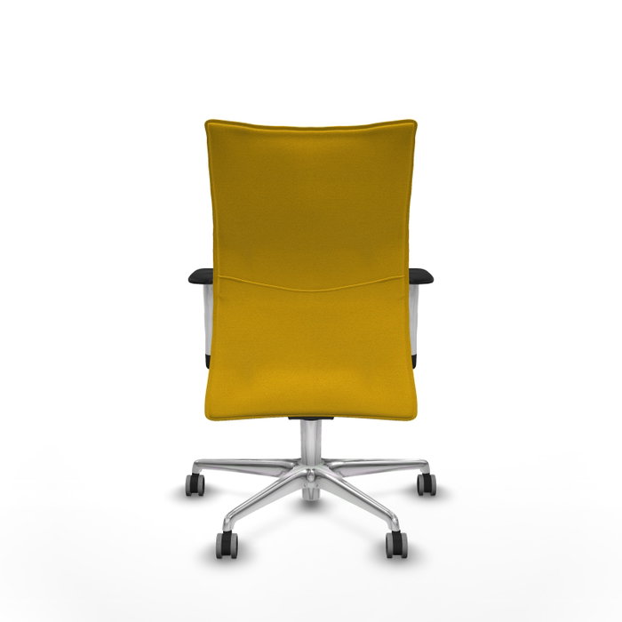 Piqueras Y Crespo Albacete Confidente Jaune avec mécanisme Synchro et base aluminium Piqueras Y Crespo Albacete Confidente Jaune avec mécanisme Synchro et base aluminium