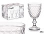 Vivalto Coupe Diamant Transparente 220 ml en Verre 8x15x8 cm (Set de 24)