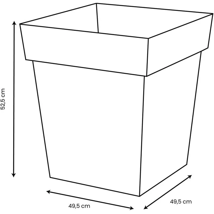 Eda Pot de fleurs Toscane - 50 cm, 87 L, intérieur/extérieur, résistant aux intempéries, traité anti-UV, bleu jean Eda Pot de fleurs Toscane - 50 cm, 87 L, intérieur/extérieur, résistant aux intempéries, traité anti-UV, bleu jean