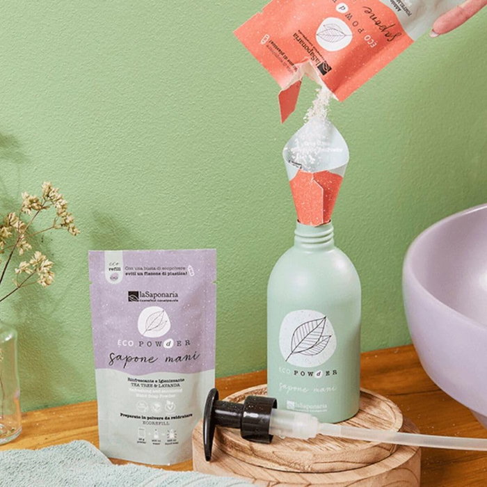 LA SAPONARIA Savon pour les mains Pamplemousse-Amandes en poudre LA SAPONARIA Savon pour les mains Pamplemousse-Amandes en poudre