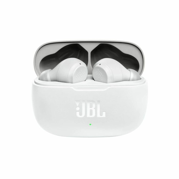 Casques Bluetooth avec Microphone JBL JBLW200TWSWHT Blanc Casques Bluetooth avec Microphone JBL JBLW200TWSWHT Blanc