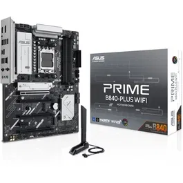 ASUS Carte mère PRIME B840-PLUS WiFi, Socket AM5 (AMD Ryzen 7000/8000/9000), ATX, WiFi 6E, 2.5G Ethernet, DDR5 192 Go, M.2 & SATA III, RAID