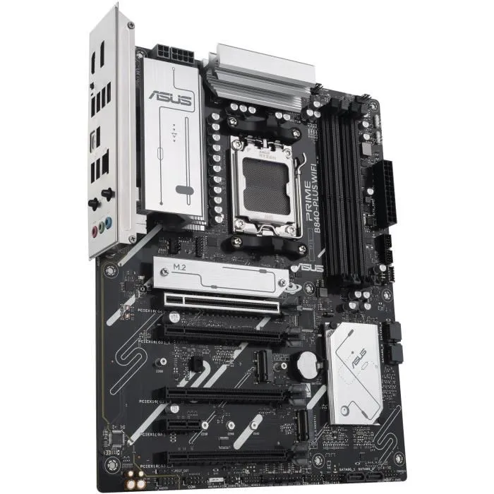 ASUS Carte mère PRIME B840-PLUS WiFi, Socket AM5 (AMD Ryzen 7000/8000/9000), ATX, WiFi 6E, 2.5G Ethernet, DDR5 192 Go, M.2 & SATA III, RAID