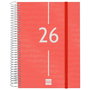 Agenda Finocam YEAR Rouge A5 15,5 x 21,2 cm 2026