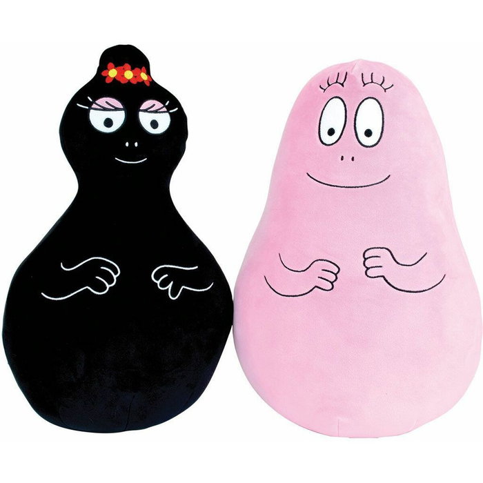 Jemini Lot de 2 peluches coussins Barbapapa et Barbamama, 40 cm Jemini Lot de 2 peluches coussins Barbapapa et Barbamama, 40 cm