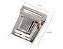 Innspiro Fermoir Tupi Rectangulaire en Acier Nickel 47x40 mm