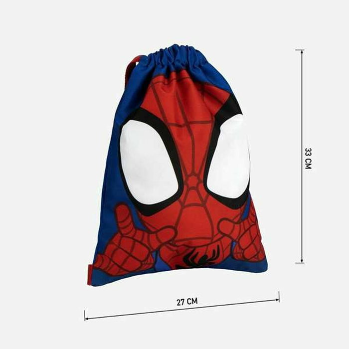 Sac à dos serré par des ficelles Spidey Bleu foncé 27 x 33 cm