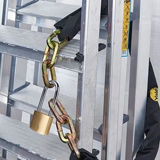 Yale Cadenas Y110B/40/152/1 en Laiton avec Anse Longue en Acier Cémenté et 3 Clés pour Sécuriser Chaînes, Casiers et Vestiaires