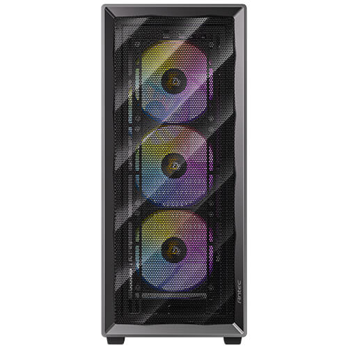 Antec AX85 Boîtier PC Gaming ATX Moyen Tour avec Fenêtre en Verre Trempé et 4 Ventilateurs ARGB Noir
