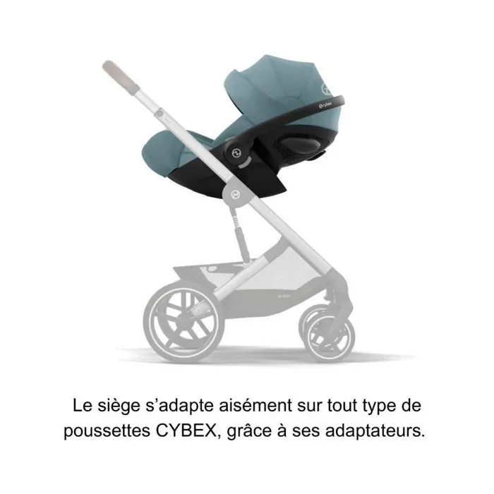 Cybex Cloud G i-Size - Siège auto bébé groupe 0+ (Naissance-24 mois) 40-87 cm / 13 kg - Modulable - Bleu Stormy Blue Light