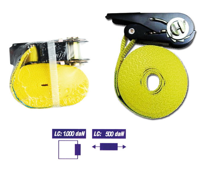 SIFER Sangle d'arrimage avec cliquet 25 mm x 5 m, 800 kg